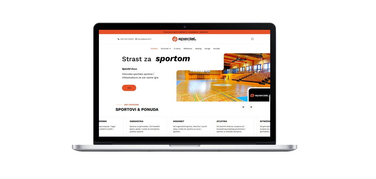 Special - web aplikacija za proizvode